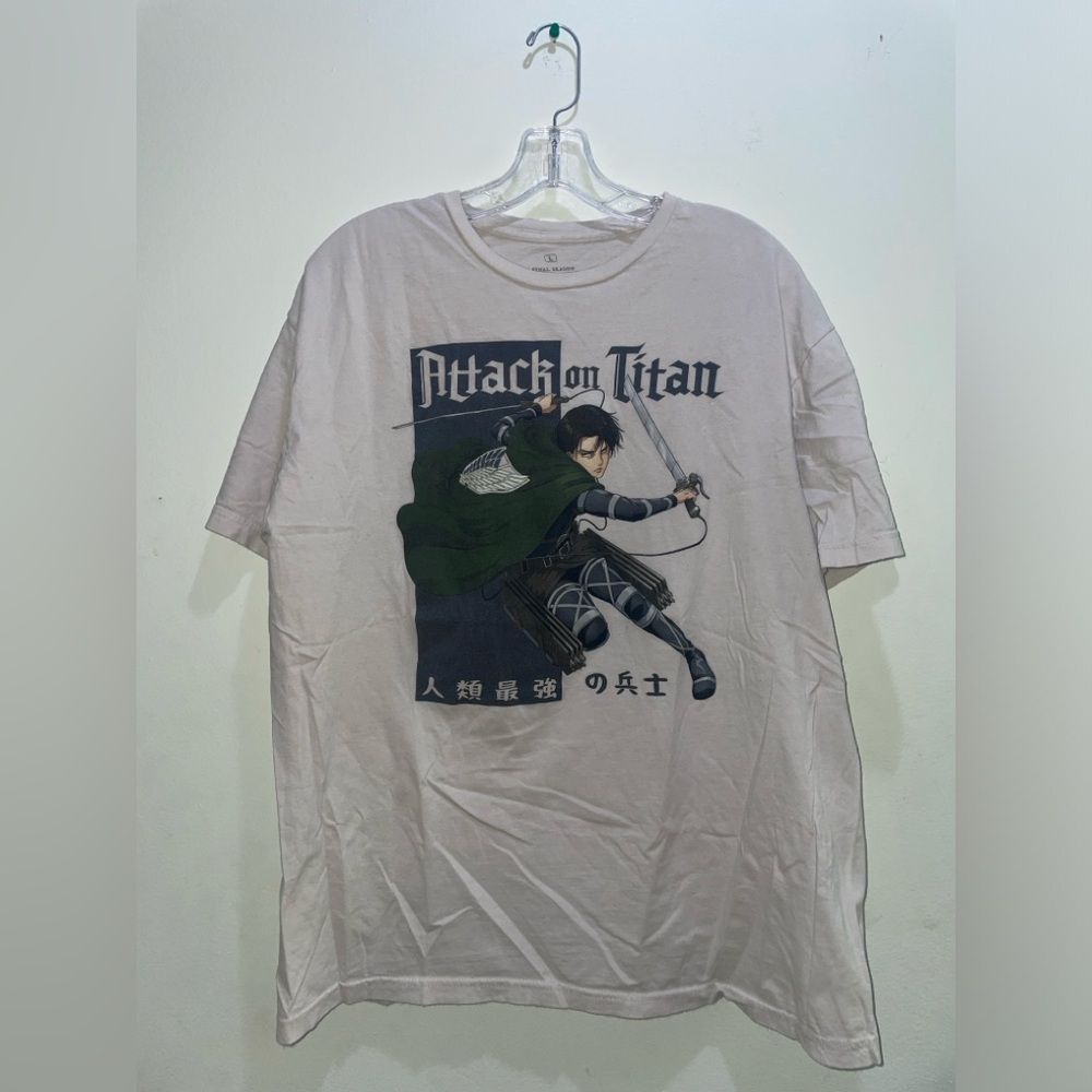 Levi Ackerman Attack on Titan Ripple Junction Men’s Graphic Tee Size Large